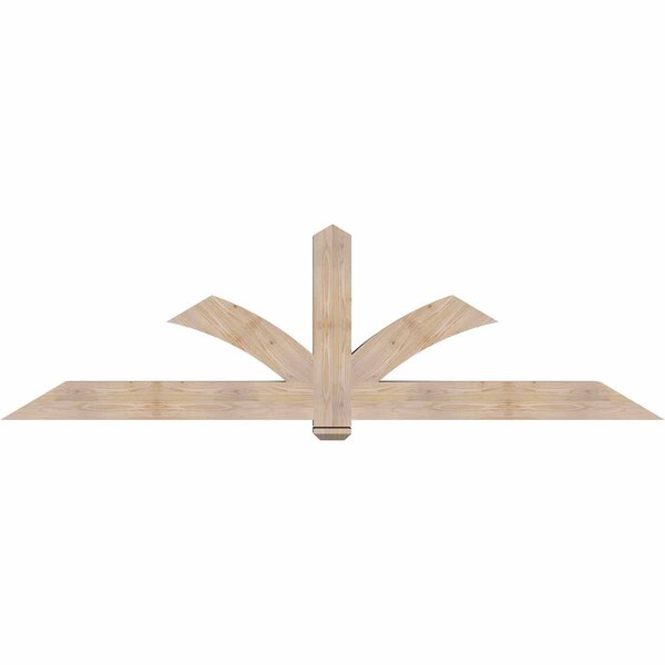 Ekena Millwork Redmond Smooth Timber Gable Bracket, Douglas Fir, 96"W x 28"H x 5 1/2"D x 5 1/2"F, 7/12 Pitch GBW096X28X0606RED00SDF - main